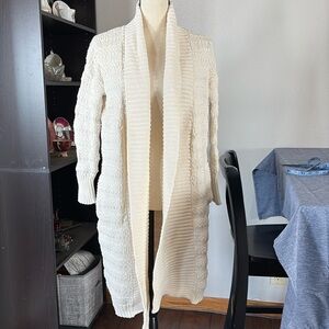 Vintage Women’s Size S Guess Off White Oversized Knit Cardigan Sweater